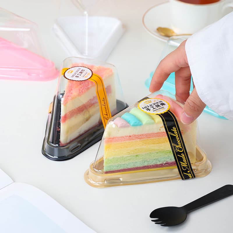 Triangular Cake Box Mille Crepe Cake Box Baking 8-Inch Mousse Cake Slice Box Disposable Packaging Box