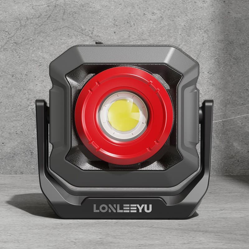 New Cross-border Solar Work Light, Type-C Charging with Hook Bracket, Multi-functional Camping Floodlight Work Light