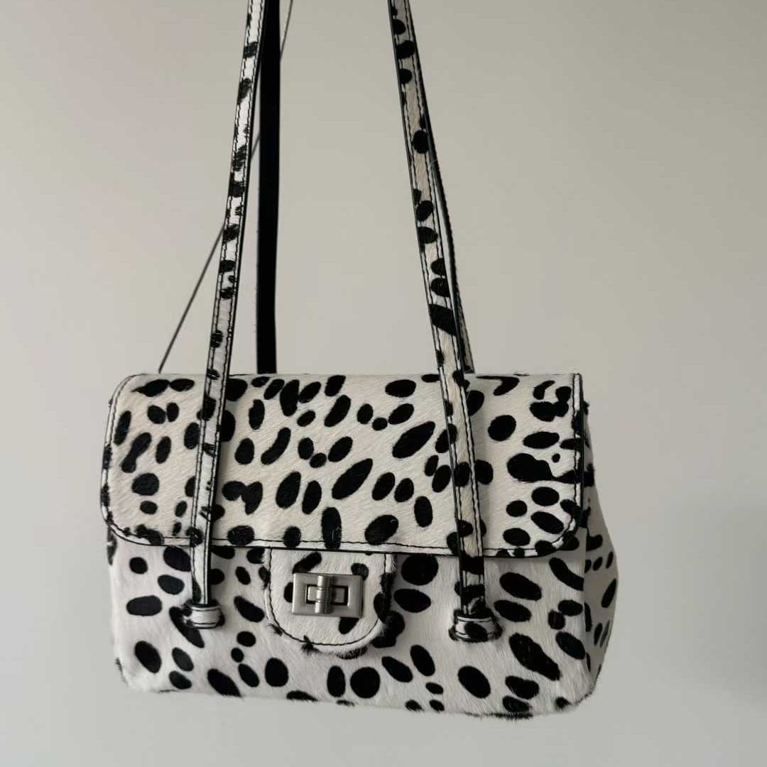 Premium Cowhide and Horsehair Bag 2026 New Commuter Chanel-Style Suede Shoulder Mini Square Bag for Women