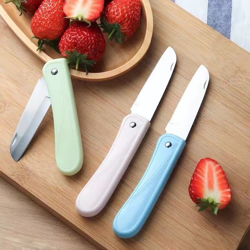 Stainless Steel Folding Fruit Knife Set Household Cutting Tool Kitchen Peeling Knife Student Portable Vegetable Cutter