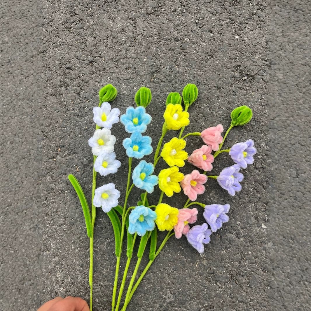 3.8 twisted stick finished wind chime flowers hand-woven artificial flowers home decoration fake flower ornaments creative gifts