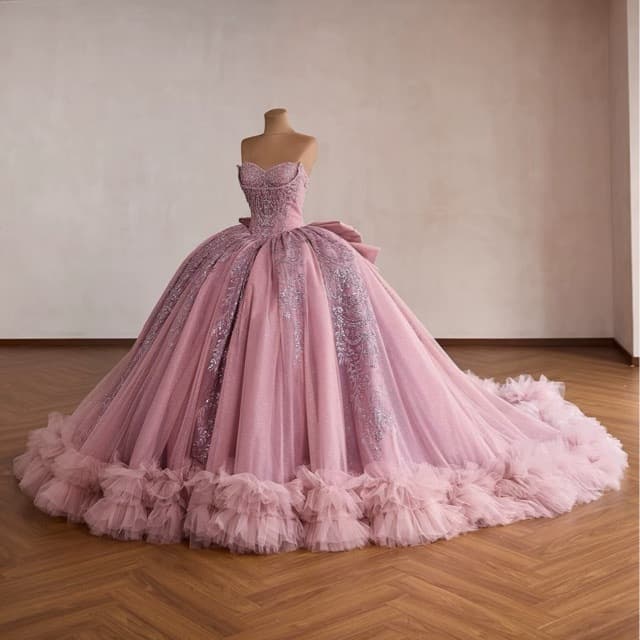 Ball Gown Princess Dress Hoop Skirt Adult Ceremony Performance Costume Dress