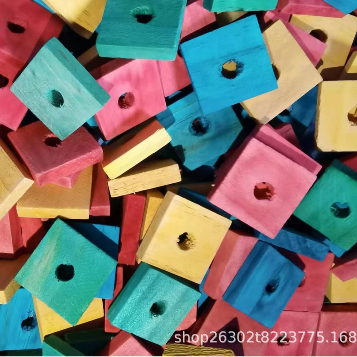 Parrot Chewing Toy Bird Toy DIY Natural Color Wooden Piece Assembly Toy Accessories Bird Toy Factory Wholesale
