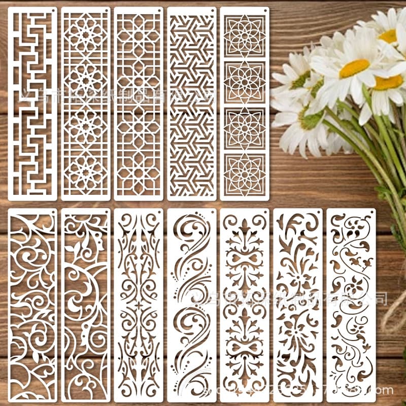 Cross-border Mandala Geometric Floral Texture Hollow-out Painting Template DIY Spray Stencil for Wall Wood Veneer Mold
