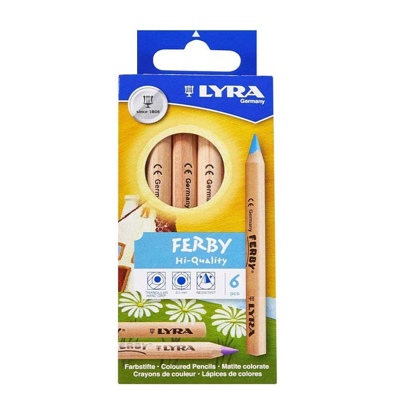 Wholesale German LYRA Colored Pencils, Original Wood Short Triangular Thick Colored Pencils, Outline Pen, Children's Colored Pencils
