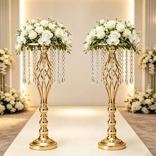 Gold Candle Holder Twisted Stand Flower Rack Wedding Prop Western Dining Table Decoration Iron Electroplating T-stage Aisle Vase