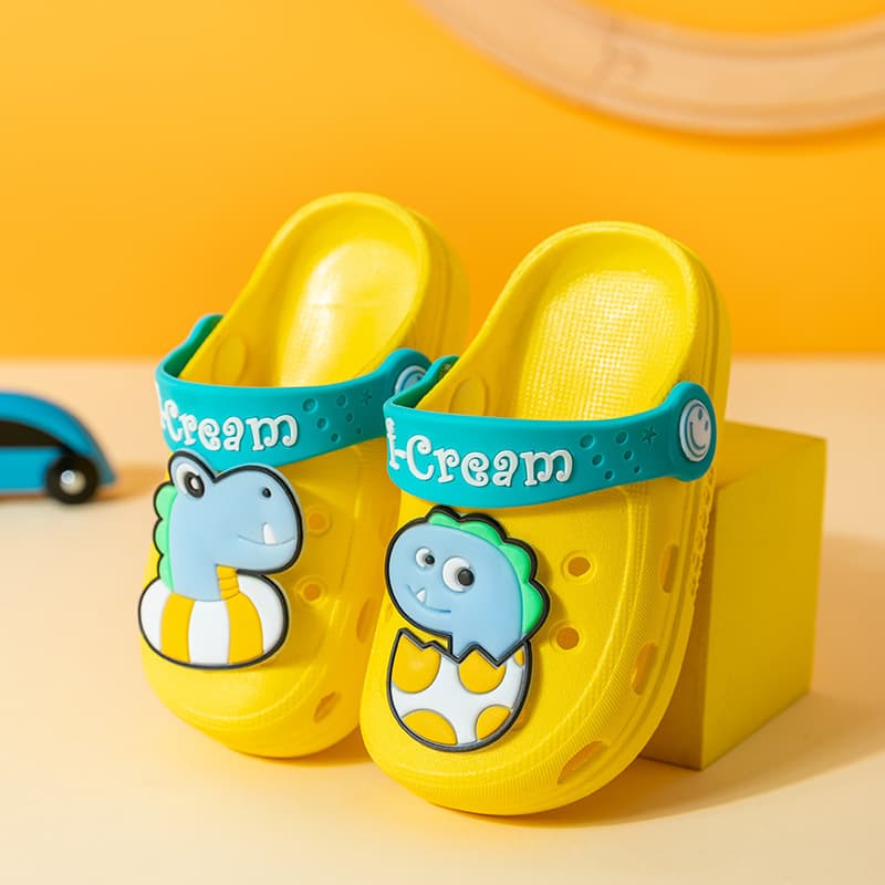 H Baby Perforated Shoes Children's Slippers Summer Boys and Girls Infant Anti-Slip Soft-Sole Indoor Bump-Proof Sandals