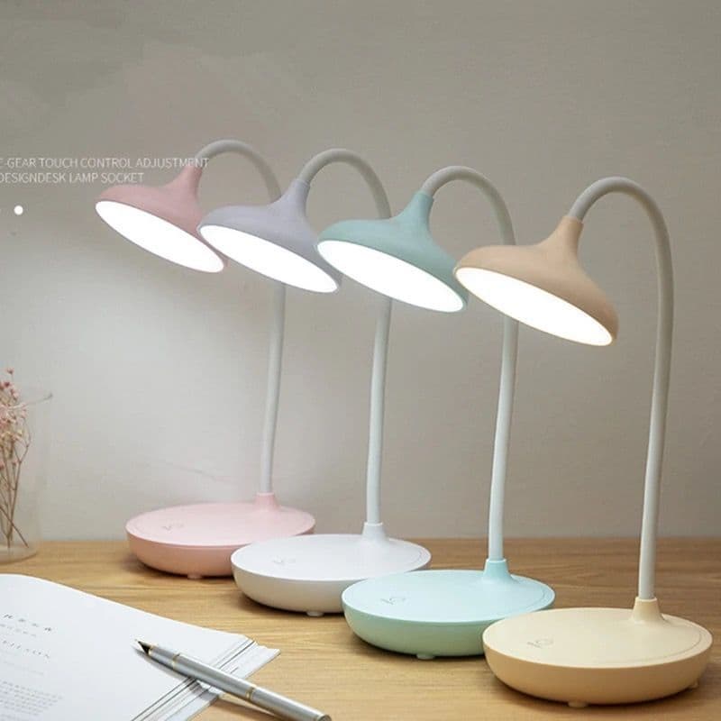 LED Table Lamp with USB Charging and Plug-in Dual Use for Bedroom, Girls' Student Dormitory Small Lamp with Free Shipping