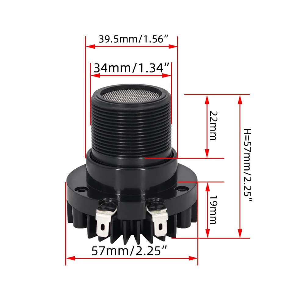 25mm Voice Coil Resin Diaphragm Neodymium Magnet Tweeter 8 Ohm 15W Speaker Strong Magnetic Driver 34mm Thread Speaker