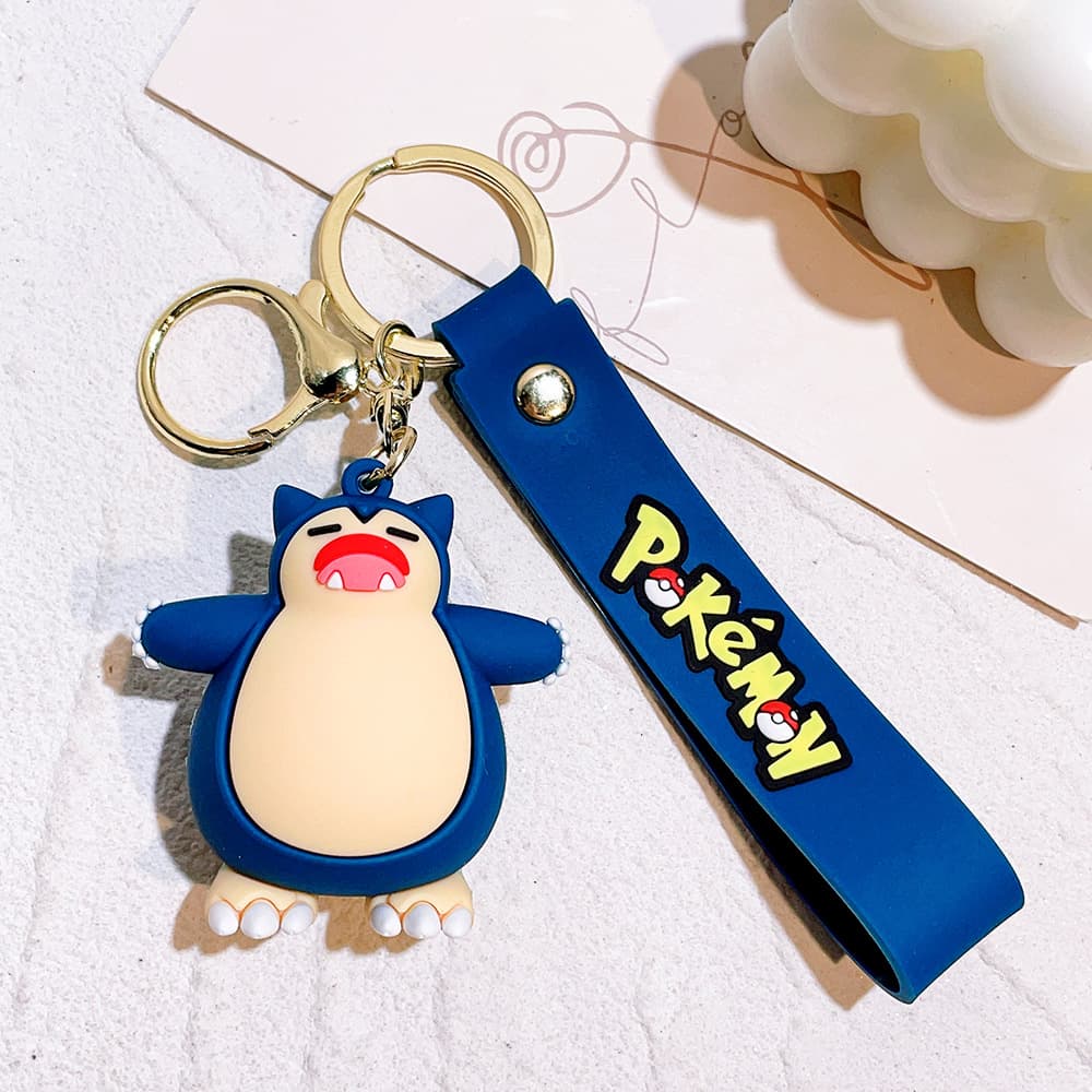 Cartoon Creative Pokemon Silicone Keychain Pendant Accessory Pokemon Figure Doll Holiday Small Gift