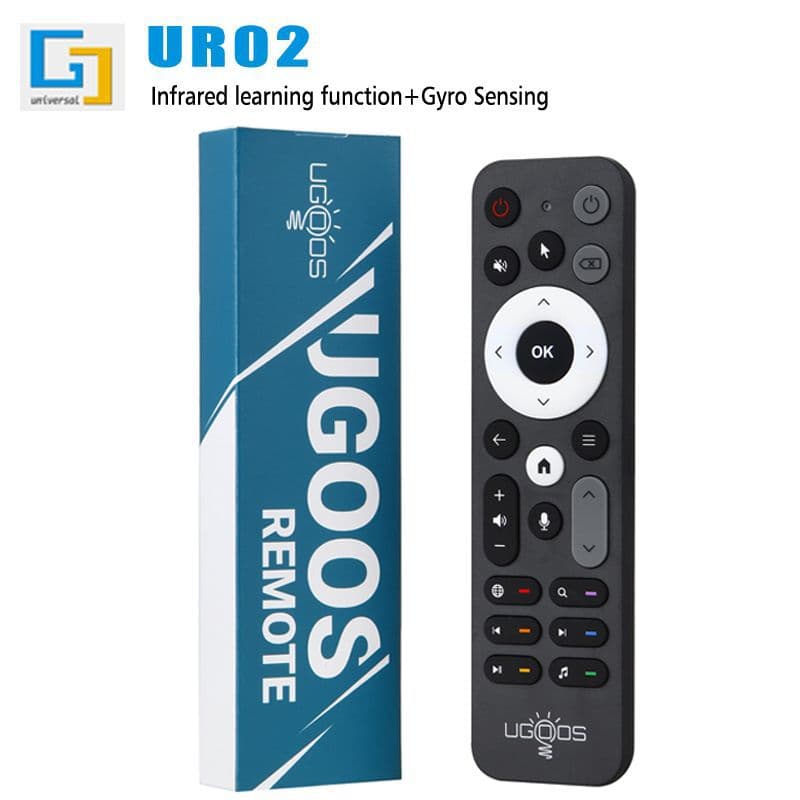 UR02 Bluetooth Remote Supports Infrared Learning Voice Function Microphone with Gyroscope 24 Keys Wholesale