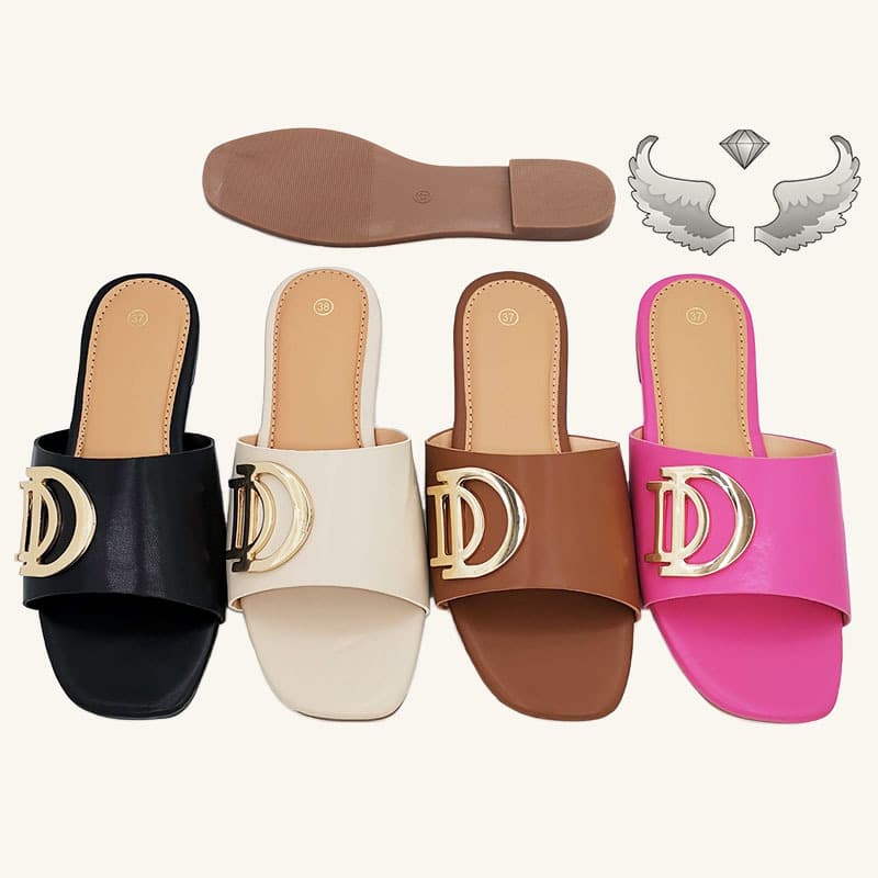 Fashion Ladies slippers Chaozhou factory wholesale women's shoes outer wear fashion accessories versatile slippers