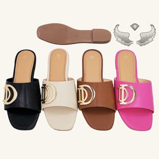 Fashion Ladies Slippers Chaozhou Factory Wholesale Women's Shoes Outdoor Fashion Accessories Versatile Slippers