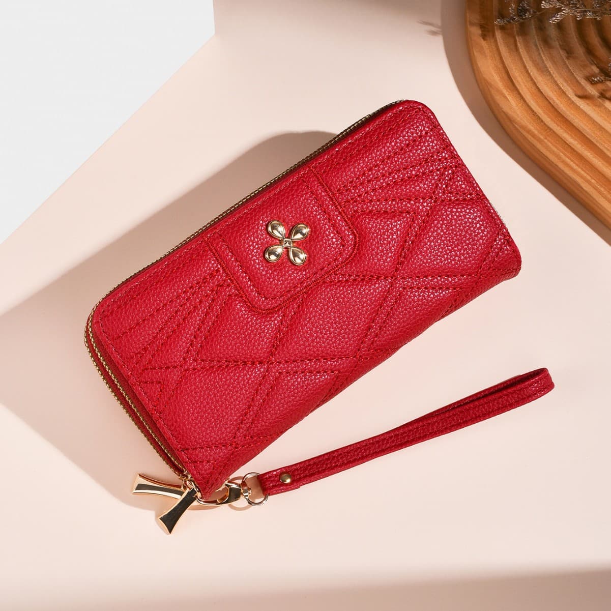 New Women's Long Wallet Double Zipper Premium Cross-Border Coin Purse Double Layer Zipper Wallet Women Factory Wholesale