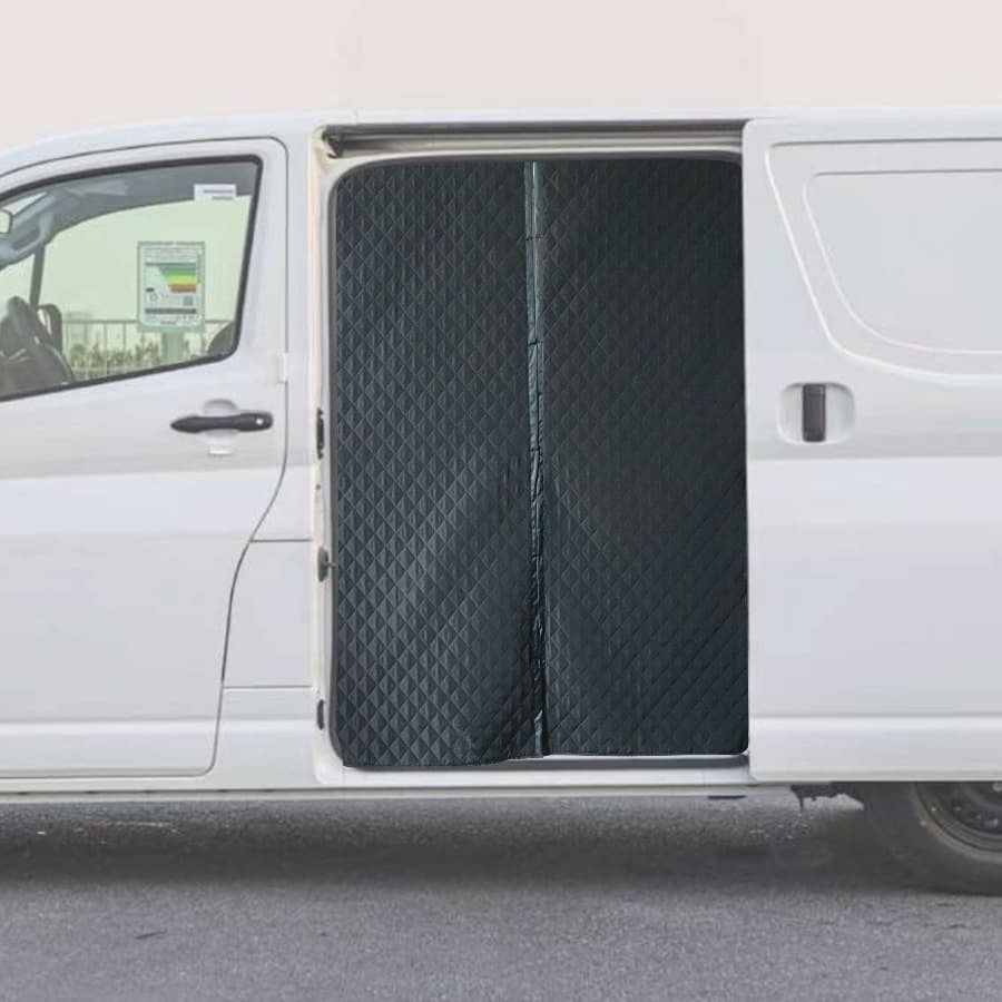 Quilted Polyester Room and Vehicle Door Curtain, Autumn/Winter RV Windproof Insulating Door Curtain, Universal for Campers and RVs