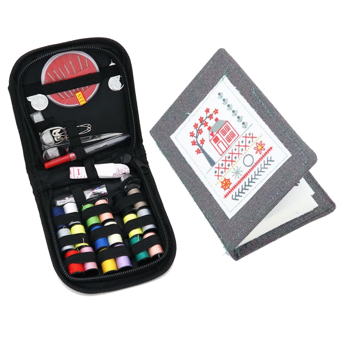 Cross-border Temu Shopee New Stitch Book DIY Creative Home Sewing Loose-Leaf Book Linen Embroidery Stitch Guide