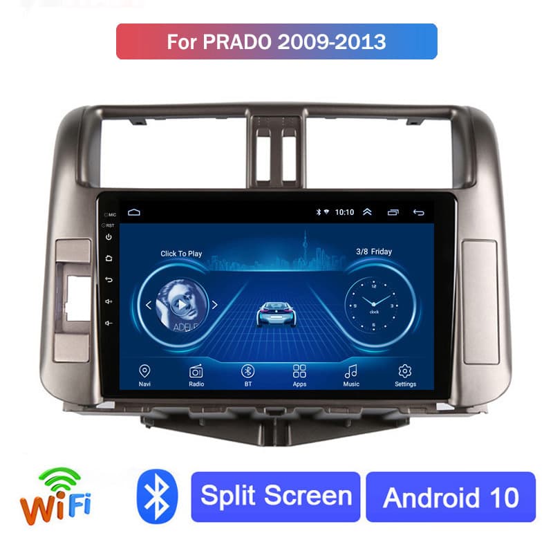For Export Version 10-13 Toyota Prado Land Cruiser Central Control Smart Car GPS Large Screen Navigation