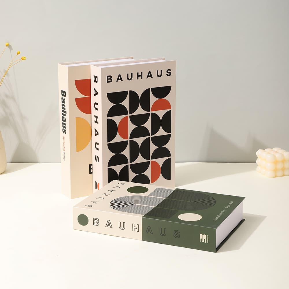 Creative graphic simulation book ornaments, art patterns, fake books, soft furnishings for cafes, hotels, villas, and photography props