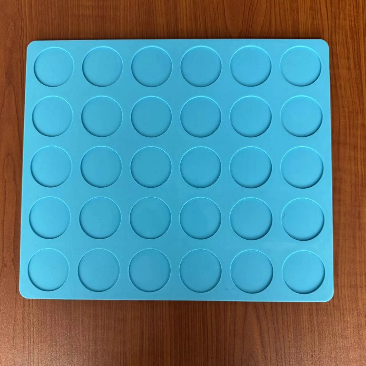 Factory Direct Silicone Flat Round Chocolate Mold Soft Candy Mold 30-Cavity 3D Round Epoxy Mold Wax Mold