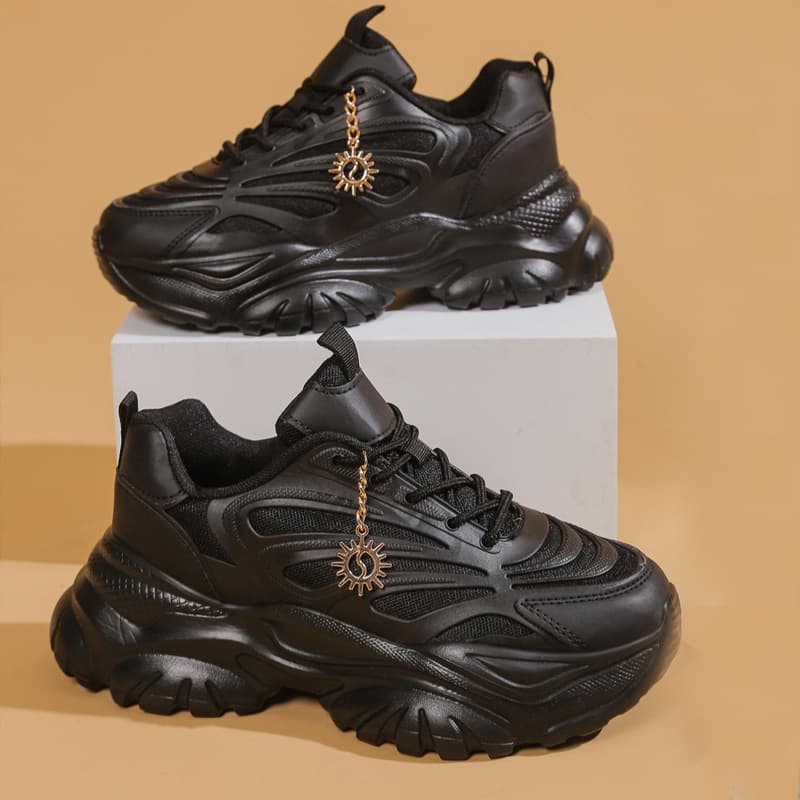 Dad Sneakers Women 2026 New Fall Thick Sole Versatile Trendy Casual Sports Shoes Chunky Height Increasing Women's Shoes