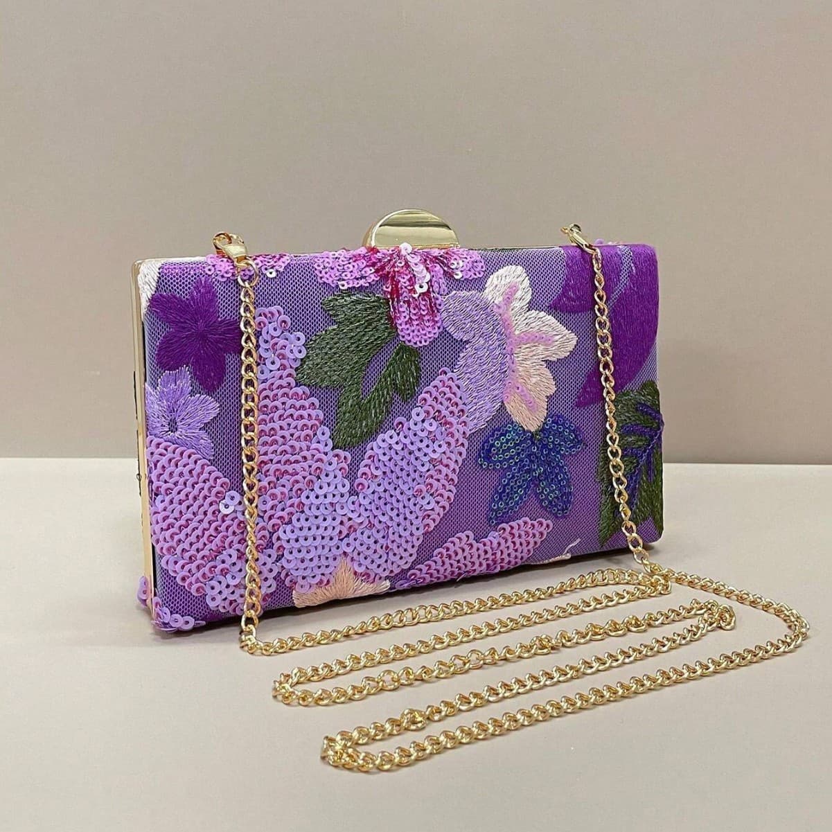 Hot-selling embroidered evening bag, handmade embroidery applique, Chinese-style sequins, niche clutch evening bag