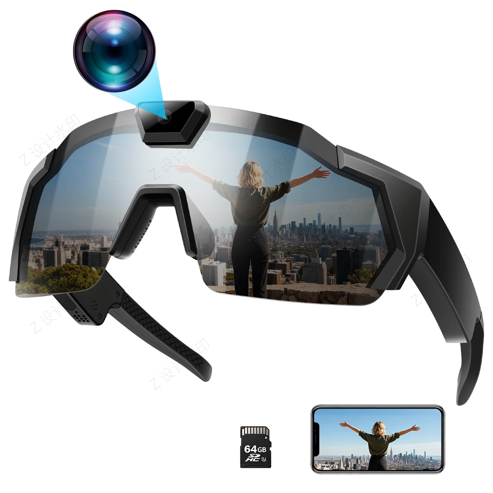 New Sunglasses Camera DV for Sports Recording, Photography, Smart Outdoor Cycling Recorder