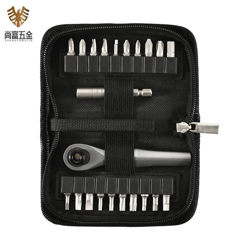 22-in-1 ratchet screwdriver, a top-selling cross-border Amazon product, featuring both hex and Torx wrenches in various shapes and sizes.