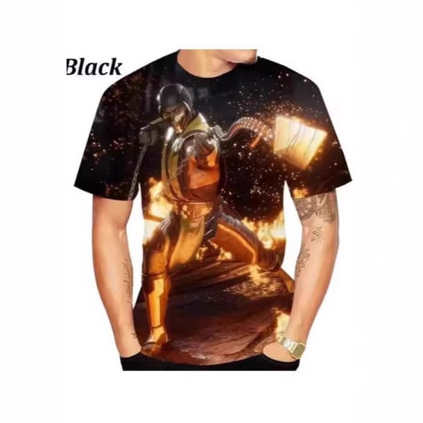 Hot Game Mortal Kombat 3D Digital Print Men's T-Shirt Casual Harajuku Men's and Women's Short Sleeve Summer Tee