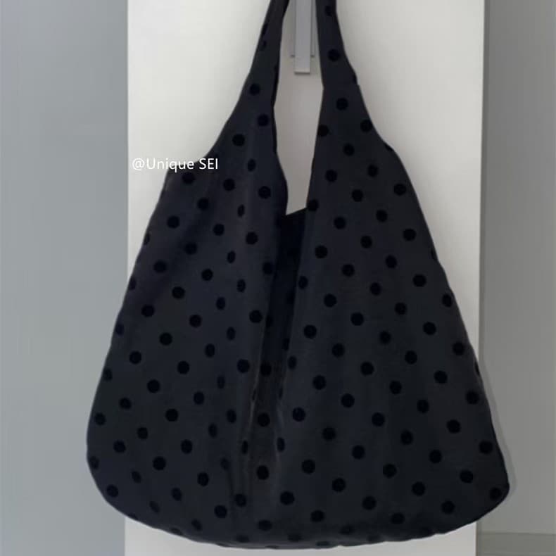 Japanese Street Retro Cute Polka Dot Versatile Large Capacity Dot Shoulder Bag Handbag