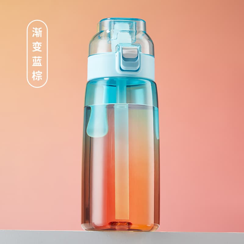 500ml Scented Ring Water Bottle for Kids, Playful Sports Student Straw Cup with Fruit Flavor and Aroma