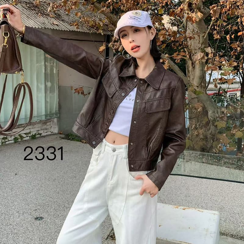 High-Quality Autumn/Winter Genuine Leather Women's Jacket Korean Trendy Loose Sheepskin Casual Biker Coat Wholesale