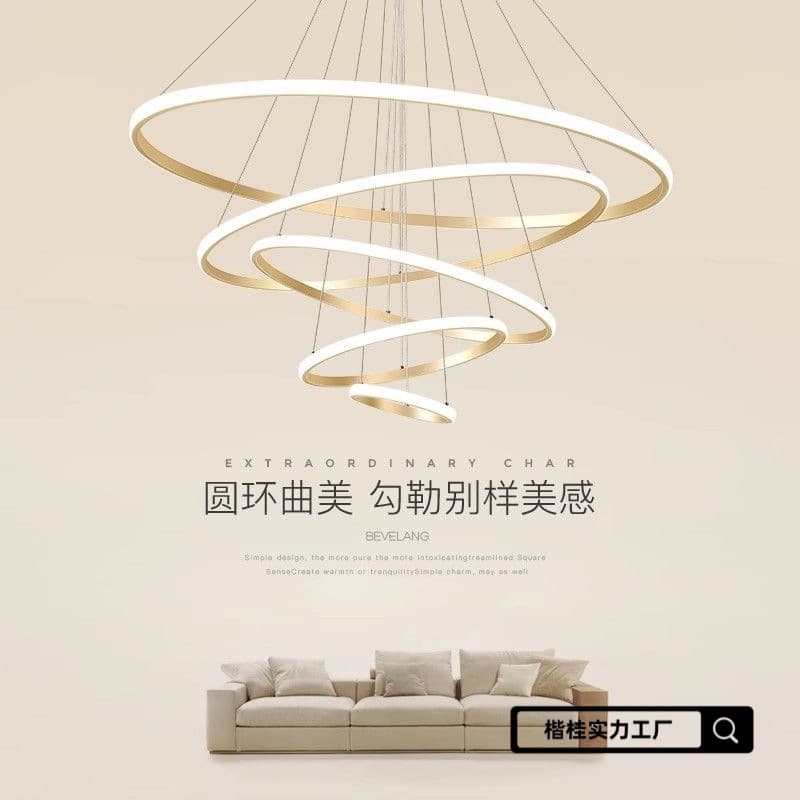 Chandelier living room lamp duplex floor hanging apartment round beauty salon internet celebrity full spectrum home restaurant chandelier