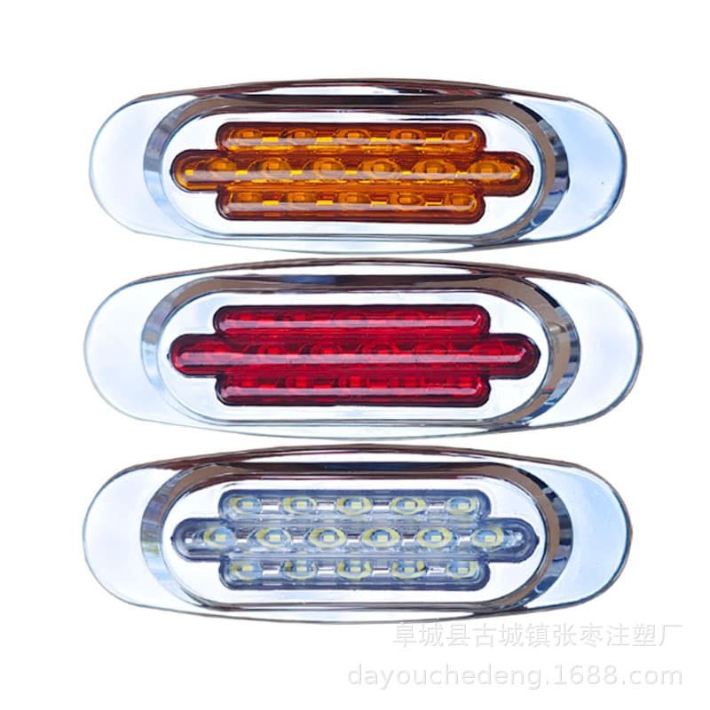 Factory Supply 16LED Car Side Marker Light Signal Light 24V Cross-border E-commerce Light Guide Side Marker Flashing Light