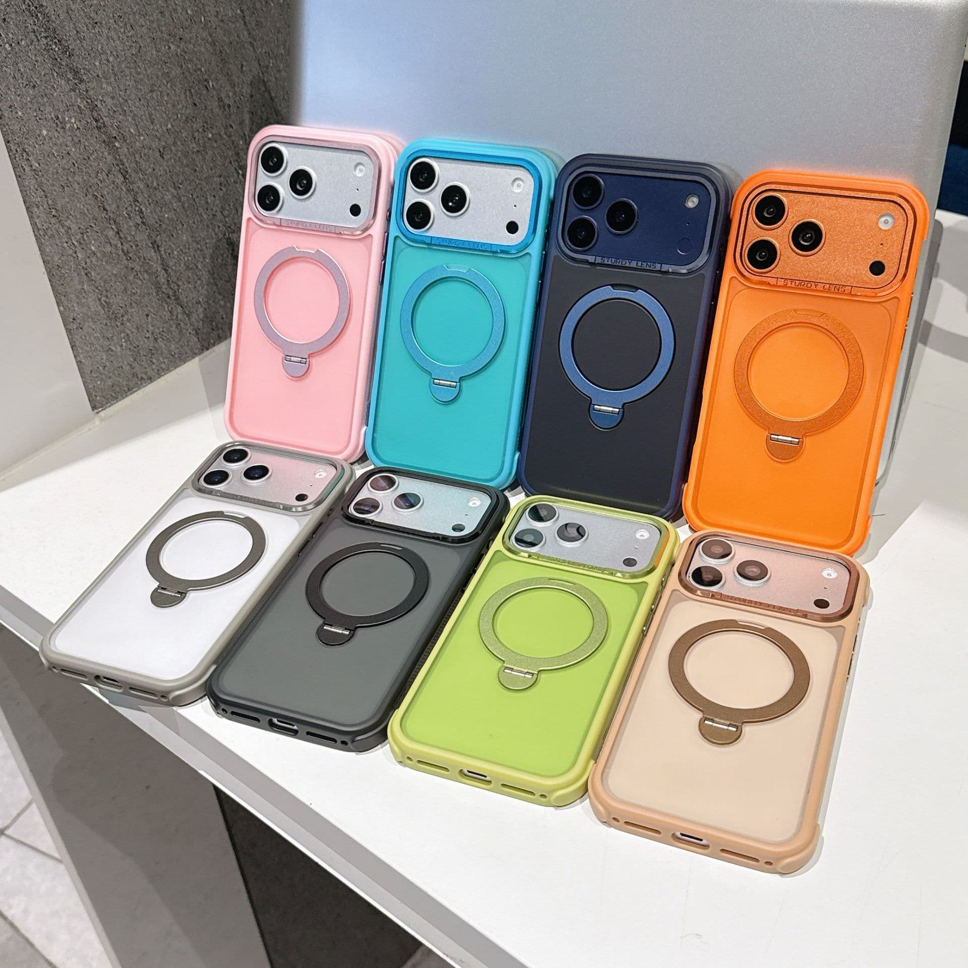 Compatible with iPhone 17 Pro Max Case, Skin-Feel Fulcrum Stand, Magnetic Stand, Apple 16 Protective Cover