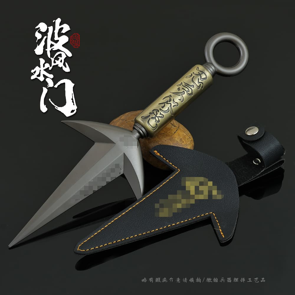 Anime Merch Metal Model 4th Hokage Flying Thunder God Kunai 1:1 Minato Namikaze Shuriken Alloy Craft