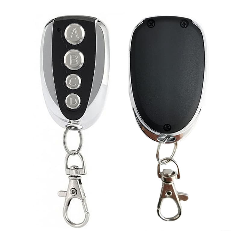 433MHz Wireless Copy Remote Control Metal Four-Button Garage Door Roll Gate Copy Code Remote Control Key