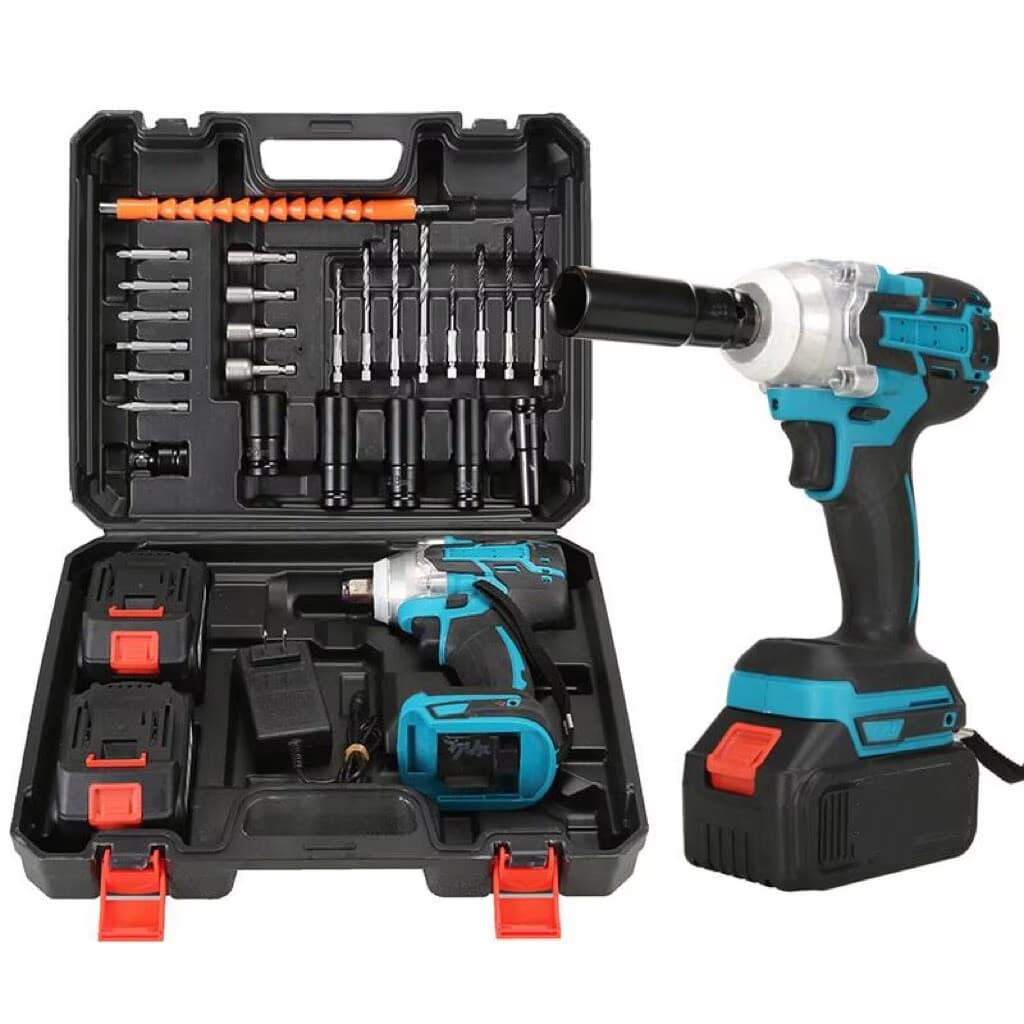Cross-border lithium battery brushless high torque electric wrench screwdriver rechargeable wrench screwdriver electric drill impact wind cannon