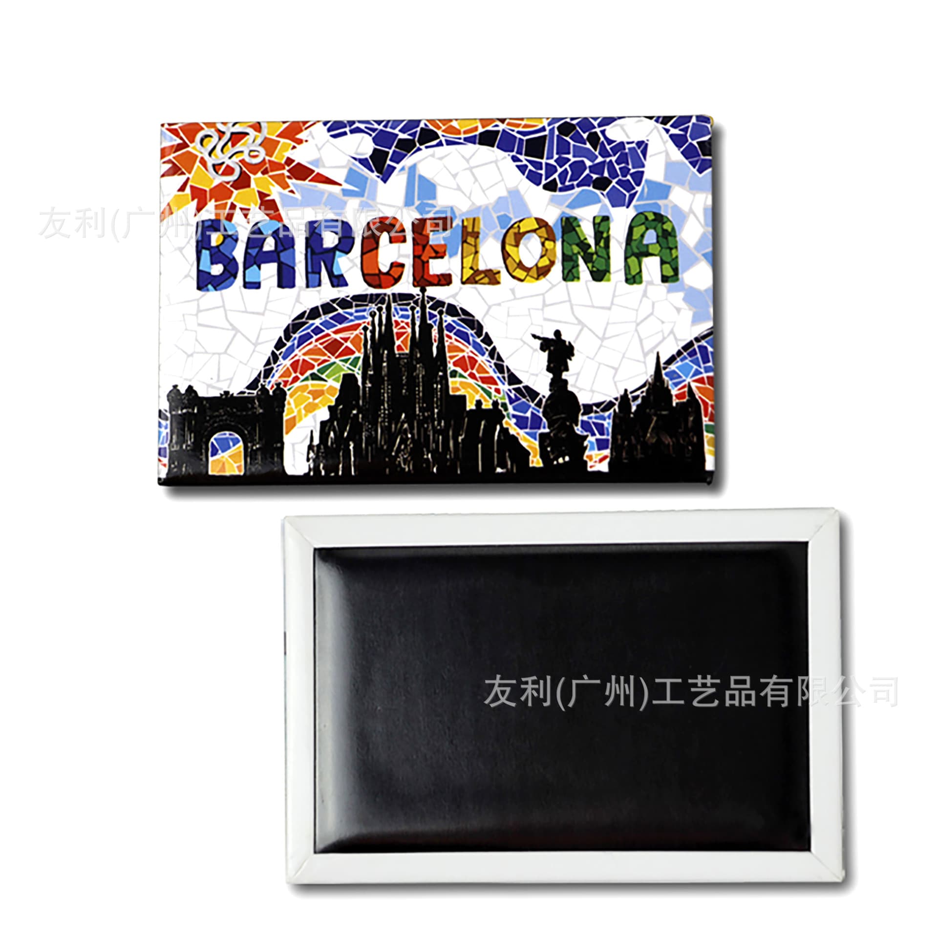 Custom Printed Tinplate Fridge Magnet Scenic Souvenir Soft Magnetic Tinplate Fridge Magnet Customization