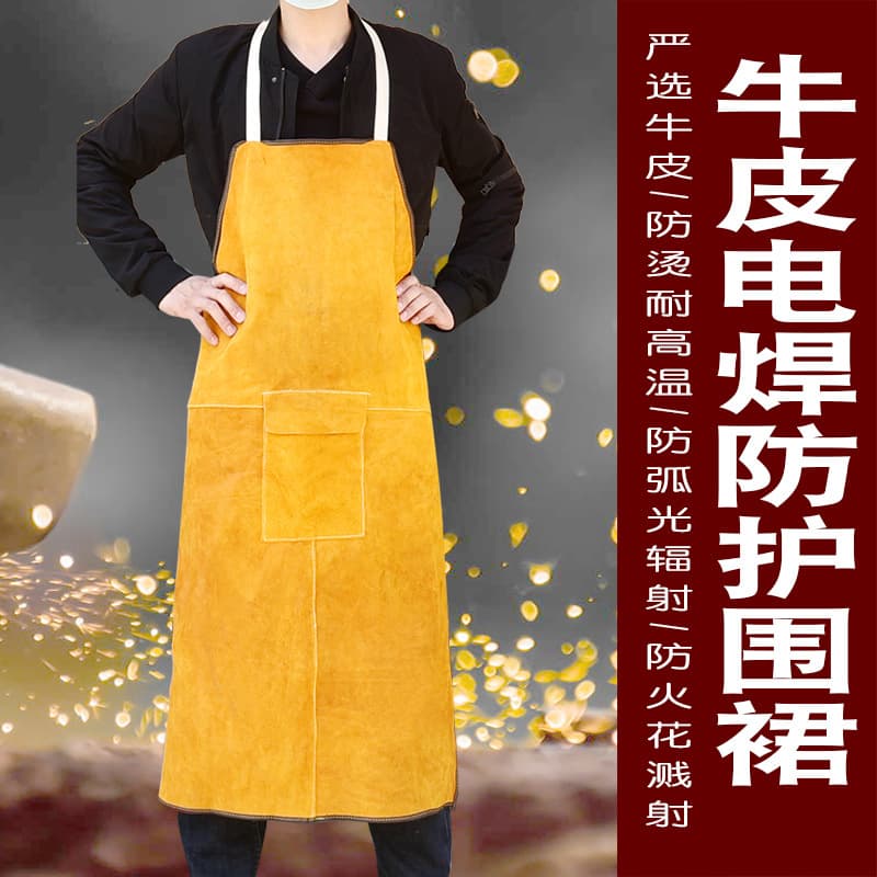 Leather Welding Protective Apron Factory Supply for Welders, Heat Insulation, Anti-Scald, Fire Retardant Welding Protective Leather Workwear
