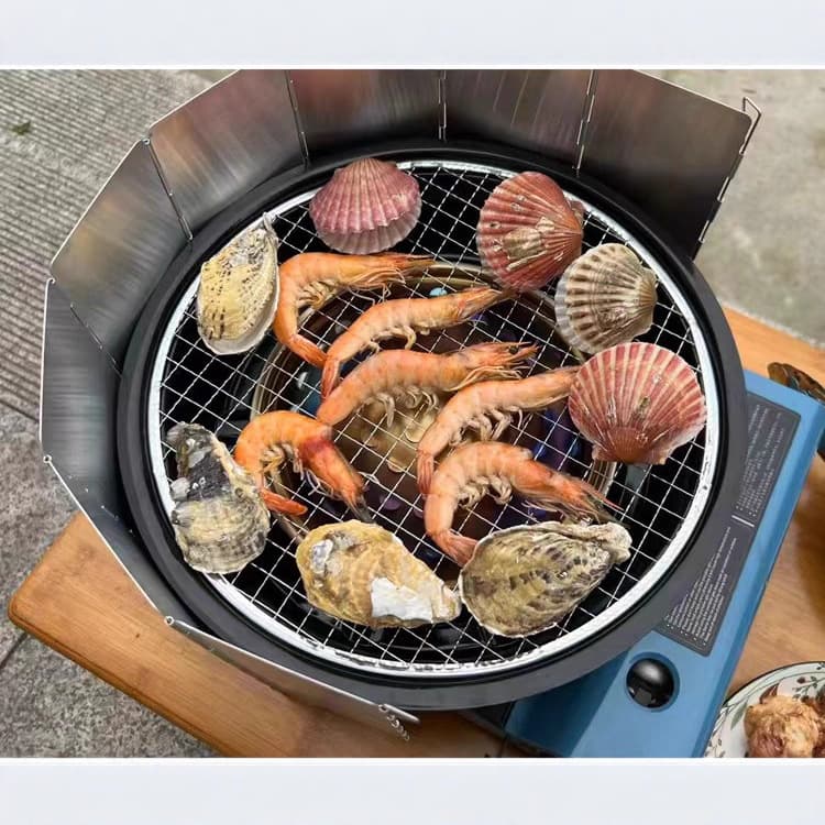 New Korean BBQ Grill Portable Outdoor Barbecue Home Kitchen Gas Stove Cartridge Stove BBQ Grill Rack