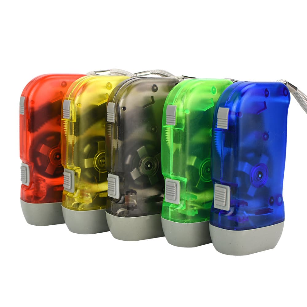 3LED Hand-Press Powered Flashlight, Mini Night Emergency Hand-Press Light, Portable Handheld Flashlight