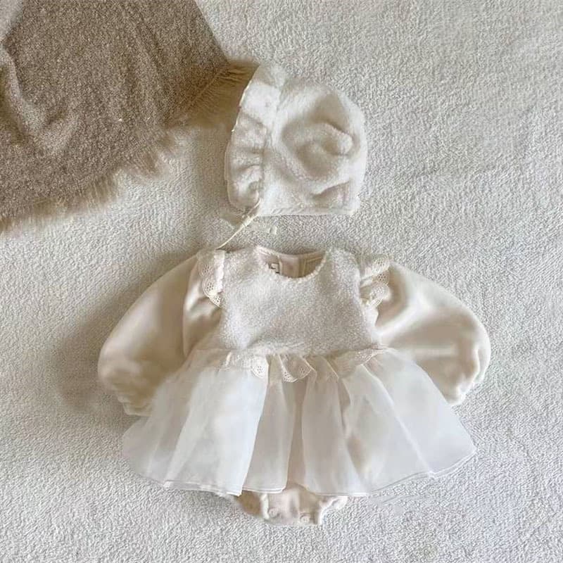 Winter Korean style baby girl princess lace thickened dress infant mesh tutu skirt bag hip skirt trendy