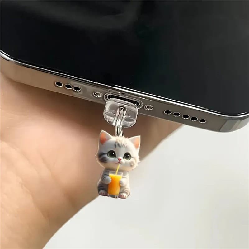 New Acrylic Dust Plug Compatible with Apple iPhone Lightning Port and Type-C Oval Port