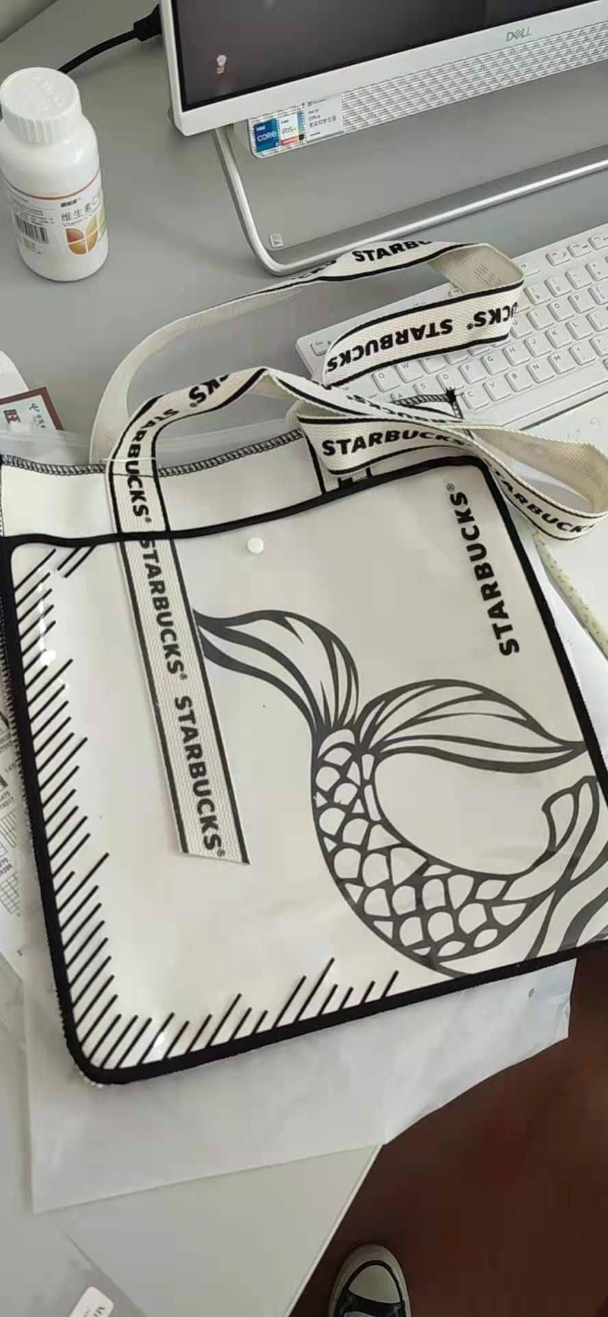 Creative Canvas Bag Cup Foldable Shopping Bag Neoprene Polyester Recyclable RPET190T Double-layer Crossbody Bag