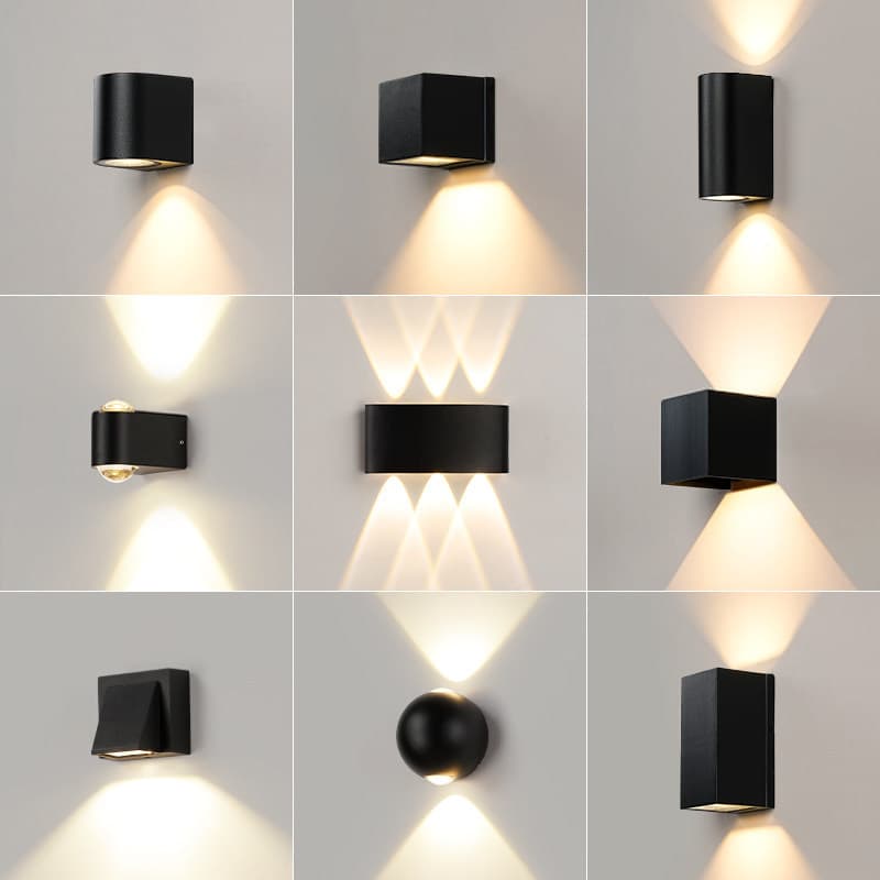 Cross-border Outdoor LED Modern Minimalist Wall Light Courtyard Exterior Wall Passage Single/Double Head Square Round Waterproof Wall Lamp