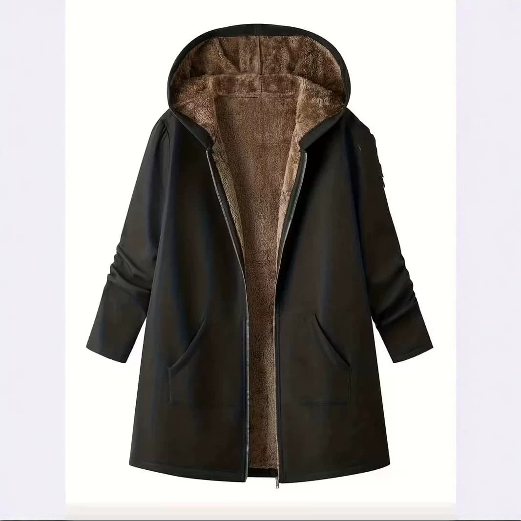 Amazon New Fall Winter European and American Style Hooded Mid-Length Quilted Cotton Coat for Women Fashion Versatile Warm Outerwear
