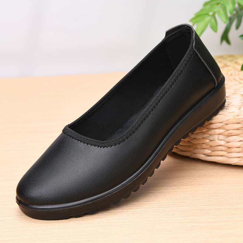Spring Autumn Flat Women's Shoes Women's Professional Leather Shoes Flat Heel Work Shoes Round Toe Soft Sole Women's Work Shoes Office Shoes