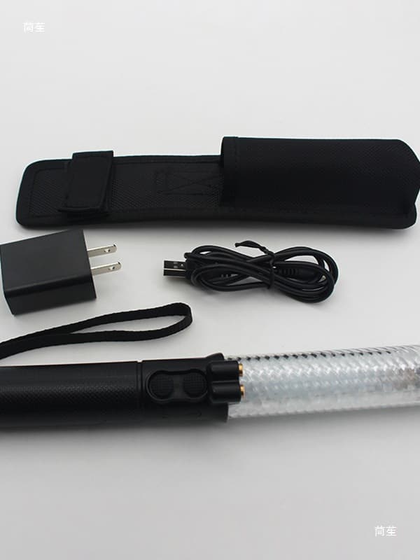 Road Traffic Baton Command No.2 Red and Blue Strobe Laser Electronic Whistle Lighting Quick Flash Command Rolling Strobe Light