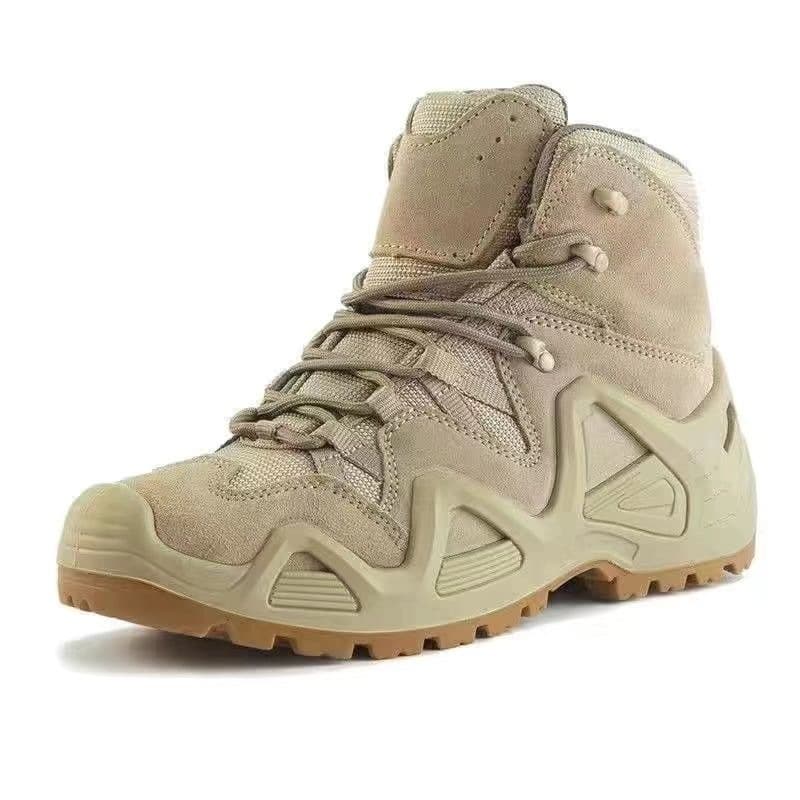Russian Combat Boots Waterproof Anti-Slip Rubber Protective Outsole Hiking Shoes Outdoor Durable Tactical Leather Boots for Men