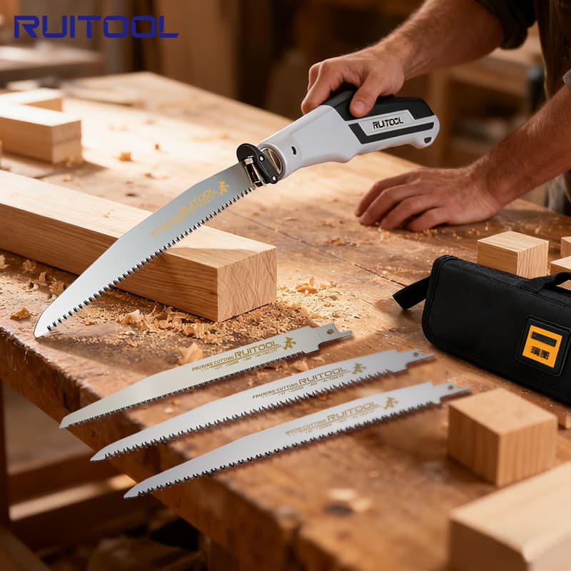 Saber Saw Blade Stainless Steel Reciprocating Saw Blade Three-Sided Teeth Woodworking Saw Cutting Wood PVC Pipe Bamboo Cutting Tool